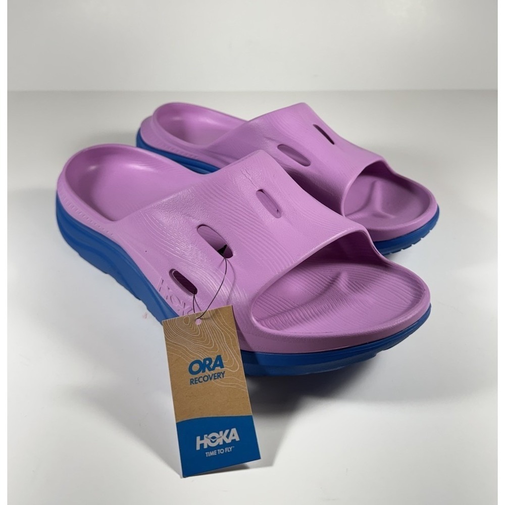 HOKA Ora Recovery Slide 3 Sandals Cyclamen Blue Pink Men's‎ Sz 11 *NEW* 1135061